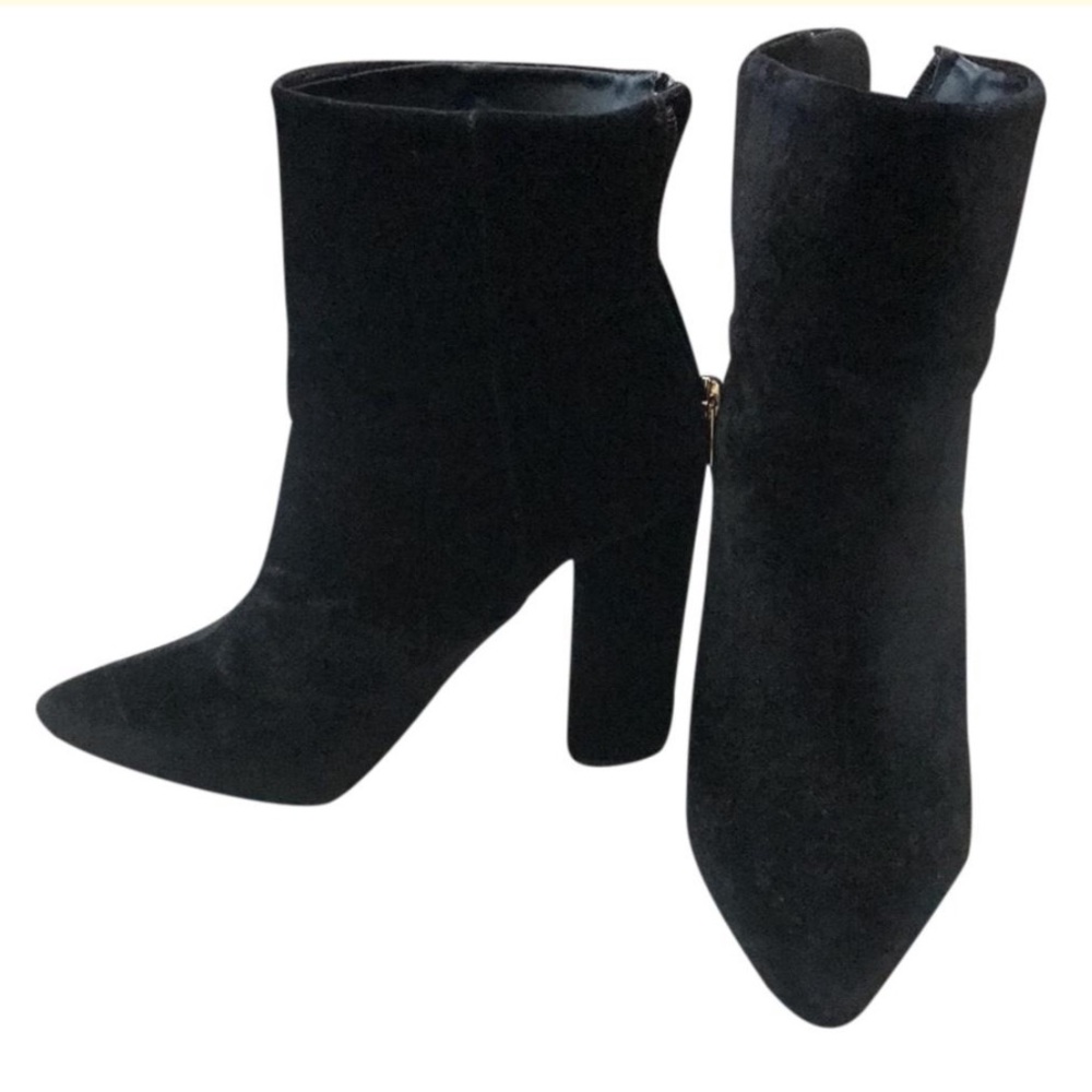 Velvet Booties often compared to Ferragamo